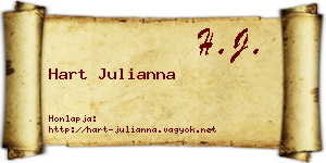 Hart Julianna névjegykártya